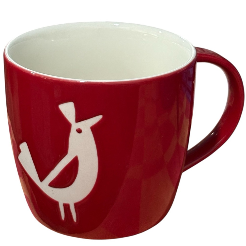 Starbucks Holiday 2011 Red Edged Partridge Ceramic Coffee Cup Mug